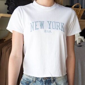 Brandy Melville White Graphic Tee
